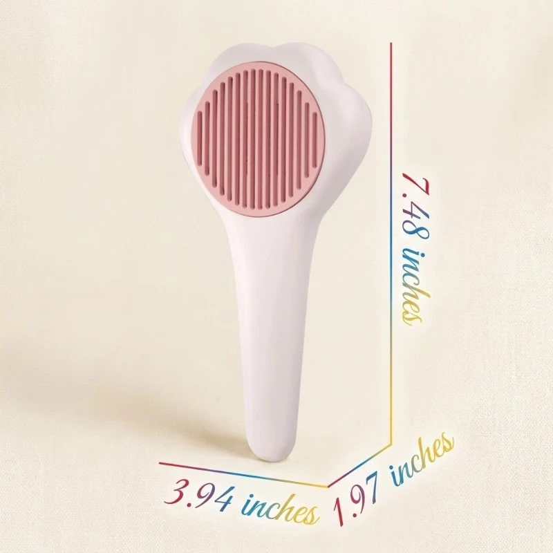 Cute Cat Paw Grooming Brush Pet Massage Comb Hair Removal Tool for Cats Dogs Interactive Puppy Kitten Cleaning Accessories view 2