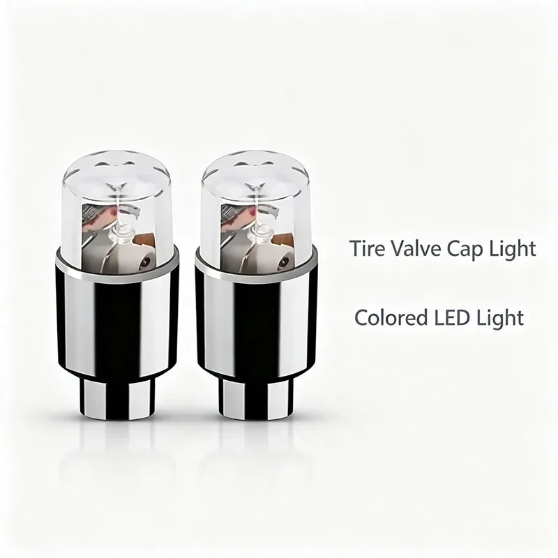 2/4/8pcs LED Tire Valve Stem Caps Neon Light Waterproof Wheel Spoke Lights LED Tire Lamp for Motorcycle Bicycle Car Accessories