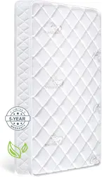 Dual-Sided Crib & Toddler Mattress,100% Knitted Fabric-Hypoallergenic,5