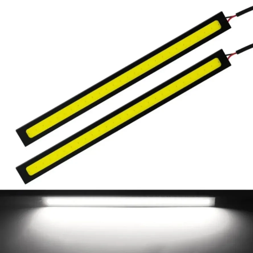 10 PCS 17cm high brightness 12V LED COB waterproof daytime running lights 6500K car interior design strip lights car lighting