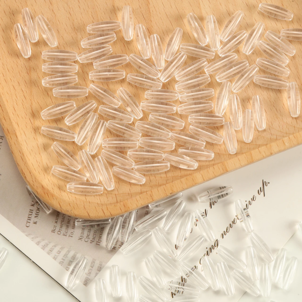 25/50pcs 4*12mm Teardrop Crystal Glass Beads Handmade Loose Spacer Oval Beads accessory for Jewerly Making DIY Bracelet Necklace