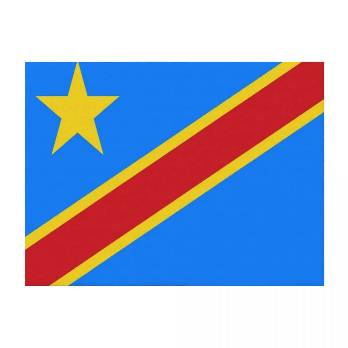 

Superb Flag of the Democratic Republic of Congo and its blue, yellow and red colors. Throw Blanket Baby Sofas Blankets