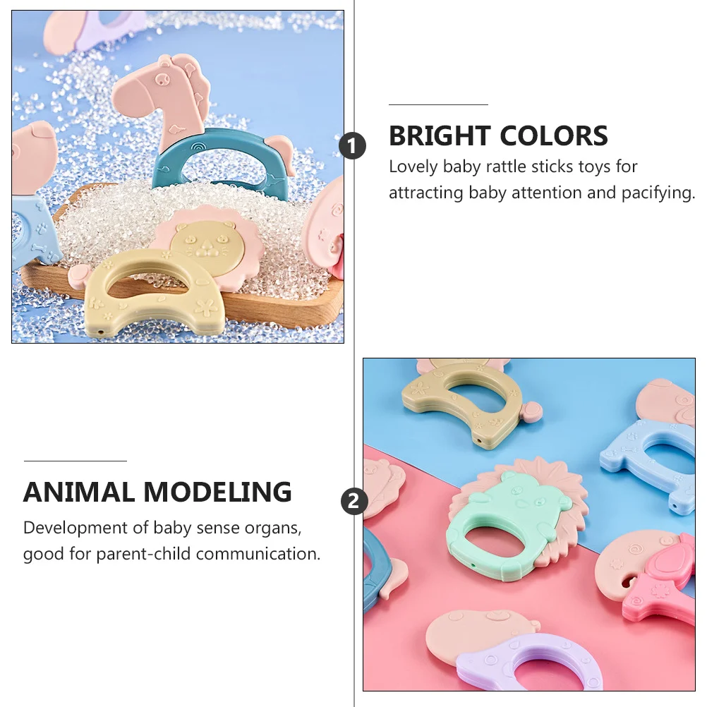Massaggiagengive a forma di animale da 6 pezzi per i più piccoli Colori vivaci Attenzione attraente per lo sviluppo
