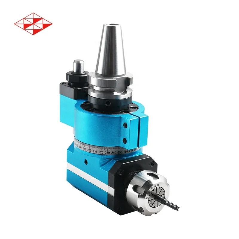 Machine Tools 90 degree angle head horizontal milling head SK/CAT/BT/KM/ISO/HSK30/40/50 ER11 ER16 ER20 angle head for cnc