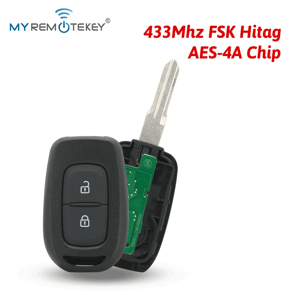 

MYREMOTEKEY дистанционный ключ HU136 433 МГц FSK Hitag AES-4A чип для Renault Duster Lodgy Dokker Sandero Dacia Logan 2013-2016