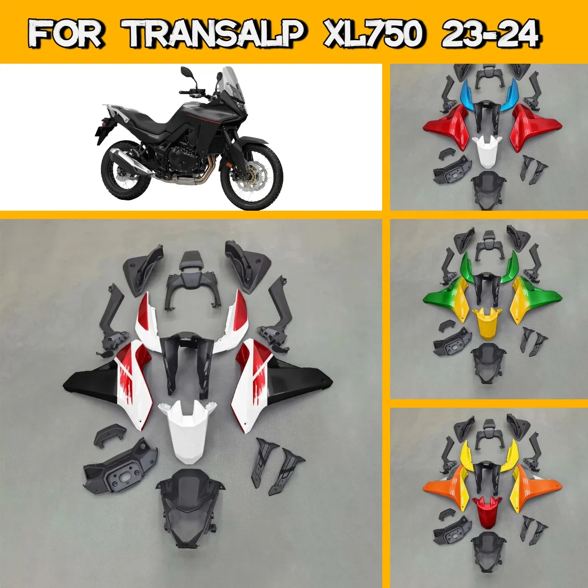

2023 2024 Transalp XL 750 Aftermarket Body Work Injection Fairings Perfect Fit for 23 24 Honda Transalp XL750 Fairing Kit