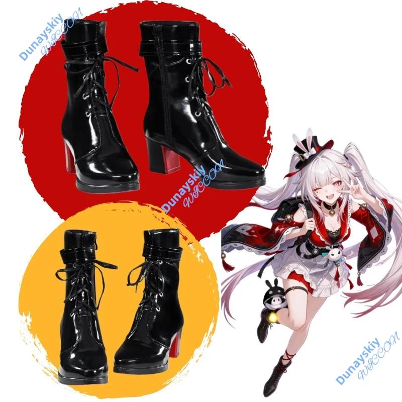 

Honkai Star Rail Sparkle Cosplay Boots Sparxie Game Role Play Shoes Halloween PU Leather High Quality