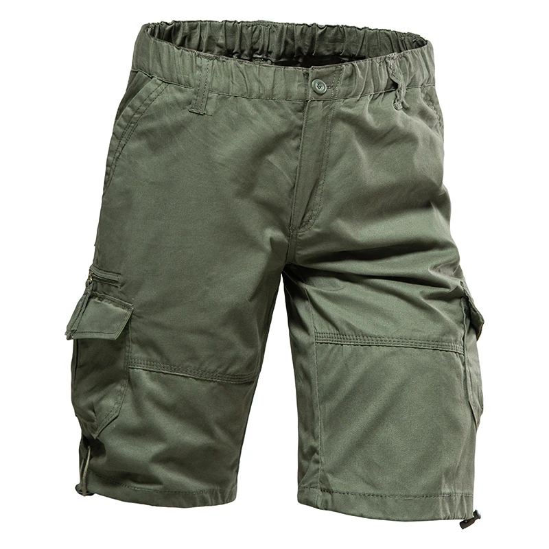 Men Summer Cargo Shorts Tactical Military Short Pants Quick Dry Multi-pocket Shorts Men's Outdoor Jogging Knee Pants