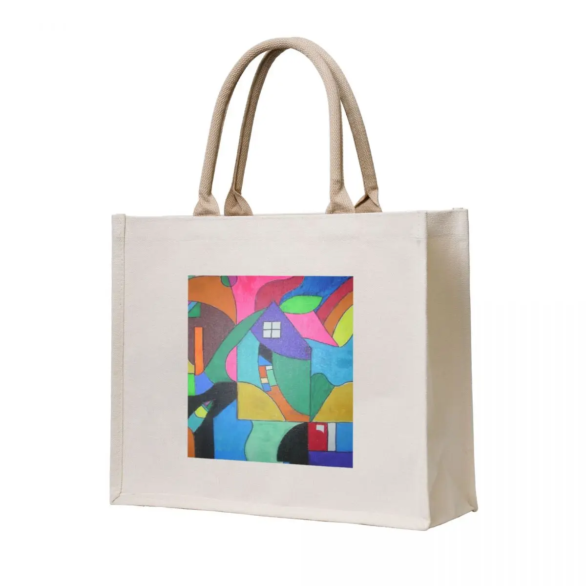 

House Facets Tote Bag eco bag folding canvas tote bags large tote bag