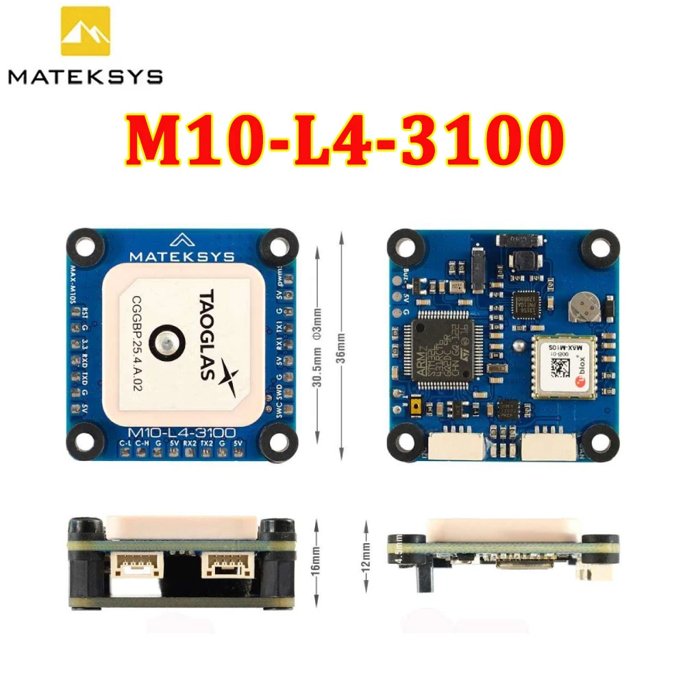 MATEK M10-L4-3100 ArudPilots AP_Periph GPS GNSS U-Blox MAX-M10S With AirSpeed Sensor SPL06-001 Module For RC FPV Racing Drone