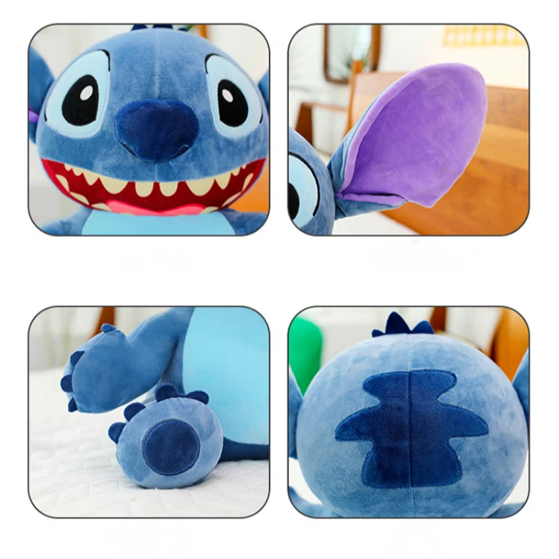 Disney Hip Hop Stitch Plush Siesta Hug Pillow Sofa Car Cushion Bed Decoration Accompany By Toy Companionship Doll Girl Boy Gift