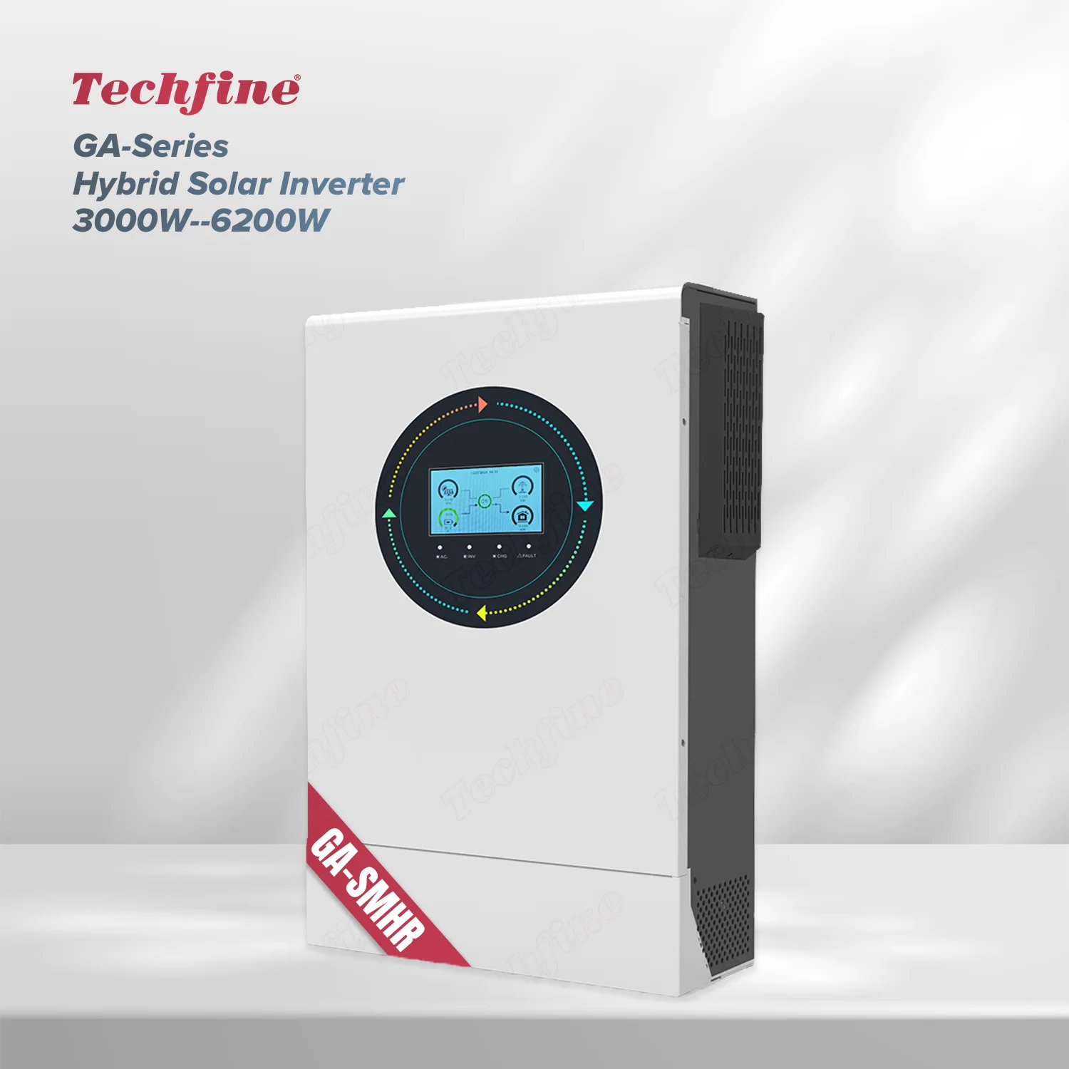 Dual AC Output 4kw 5.5kw 6kw 6.2kw On Off Grid Hybrid Solar Inverter Wide PV Input With Touchable Colorful Display