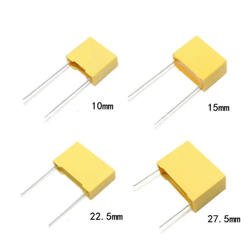 10 قطعة X2 مكثف السلامة 275VAC 275V 10nF 22nF 33nF 47nF 0.1 فائق التوهج 0.15 فائق التوهج 0.22 فائق التوهج 0.33 فائق التوهج 0.47 فائق التوهج Polypropylene فيلم