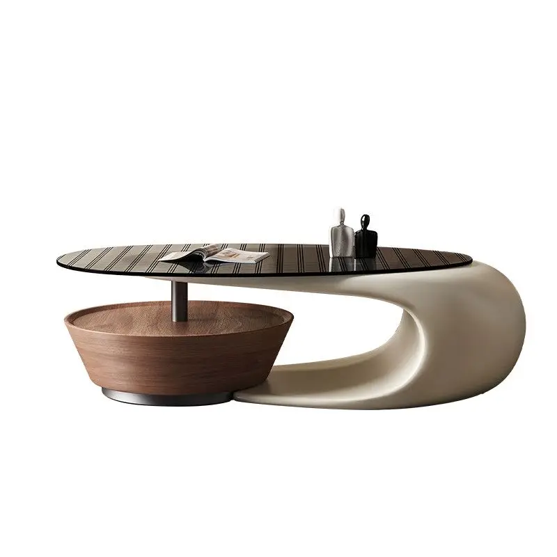 

Coffee table home designer modern tempered glass villa creative living room