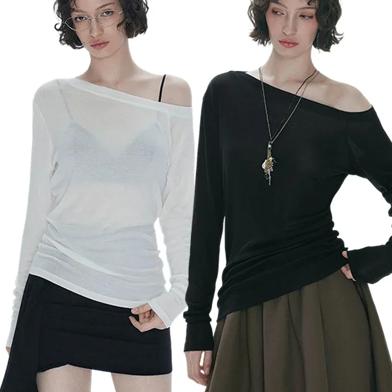 Locker sitzender Cardigan aus Eisseide für Damen, schulterfreies, transparentes Überwurf-Top, Sonnenschutz für den Sommer, UV-Schutz, lange Ärmel, lässig, für Strandurlaub – Detail 2