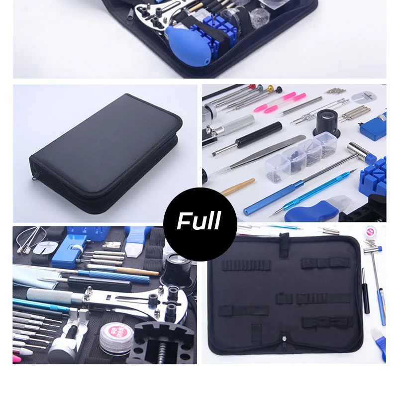 265Pcs/Set Watch Repair Tools Kit Set with Opener Remover Tweezers Holder Durable Clock Watch Repair Tool Kit
