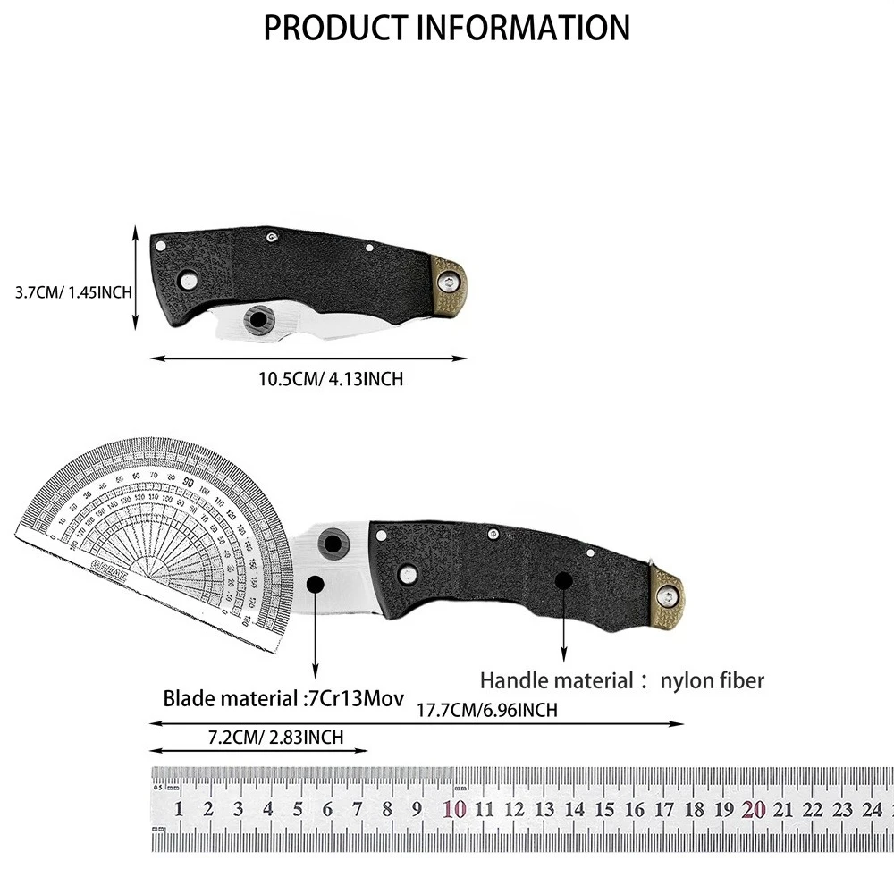 

CS28E Мультиинструменты Карманный нож 7Cr13Mov Лезвие из нейлонового волокна Ручка для повседневного ношения Складные ножи для выживания на открытом воздухе Инструменты для кемпинга