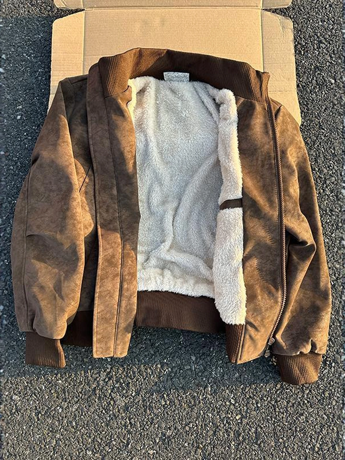 

American Sle ort Dyed Leather Jaet Cotton Coat Men Winter Flight Lamb Velvet Jaet Outerwear Fce Warm Baseball Cott...