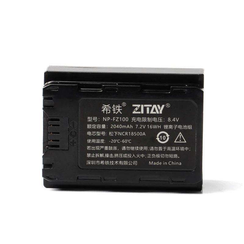 ZITAY NP-FZ100 بطارية الكاميرا 2040mAH بطارية الانتعاش لسوني ألفا A7 III A7R III A7R III A7R IV A9 A73 A7R3 A7S3