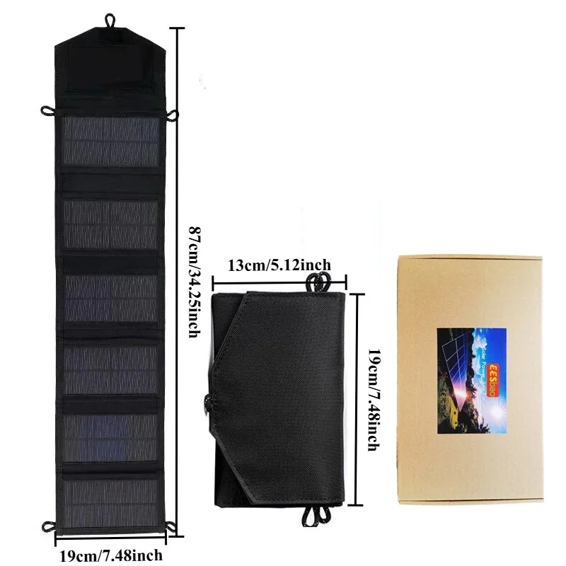 Outdoor Camping Hiking Foldable USB Solar Panel Charger 25W 100W Portable Waterproof Solar Charger Travel Emergency Charger view 6