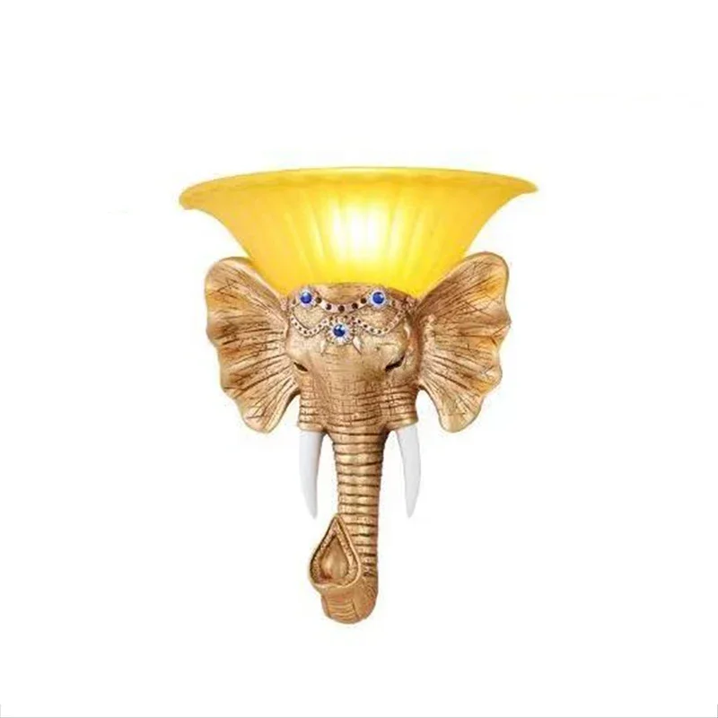 ABEL Modern Elephant Wall Lamp Interior LED Creative European Resin Gold Sconce Lights for Home Living Room Corridor