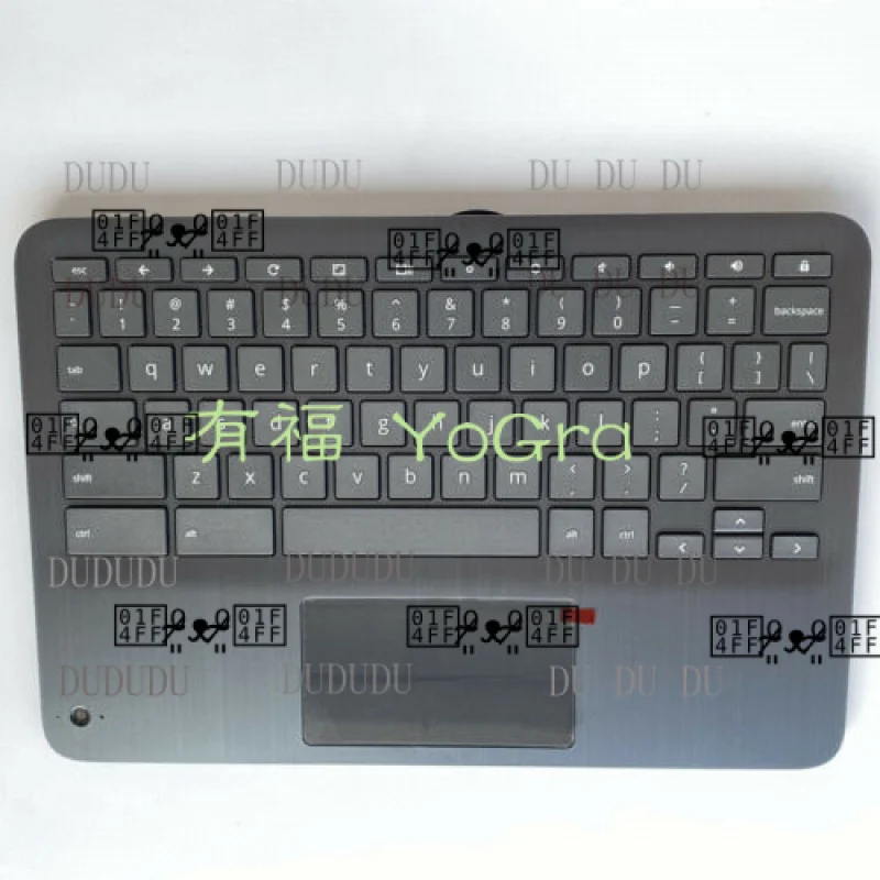 

DDD NEW For HP Chromebook 11 G3 EE UPPER CASE PALMREST Touchpad Keyboard L92214-001