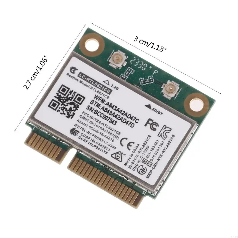 N84B High Speed ​​RTL8821CE WiFi Networks Card Mini PCIe WiFi Адаптер 2,4 ГГц/5 ГГц