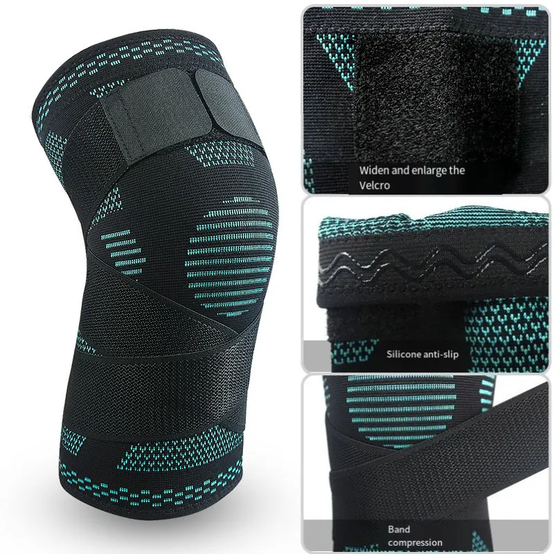 1pc unter Druck abnehmbare gestrickte Sport knies chützer Badminton Running Fitness Outdoor Bergsteigen Knies chützer – Detail 5