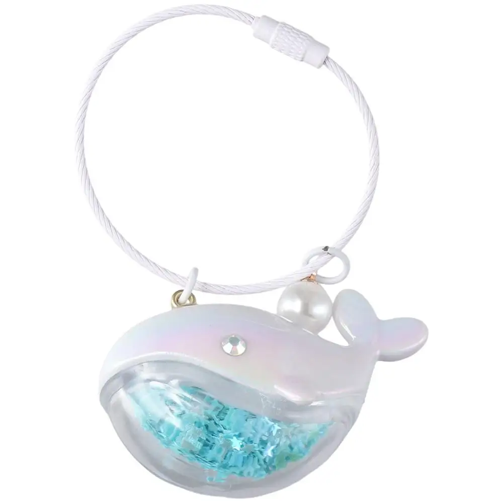 سلسلة مفاتيح محمولة للحوت مع حلقة ، أكريليك وسبائك ، متعددة الألوان ، سلسلة مفاتيح سيارة لطيفة ، قلادة حقيبة ظهر ، حقيبة مفاتيح ، هدية عيد الميلاد ، هدايا