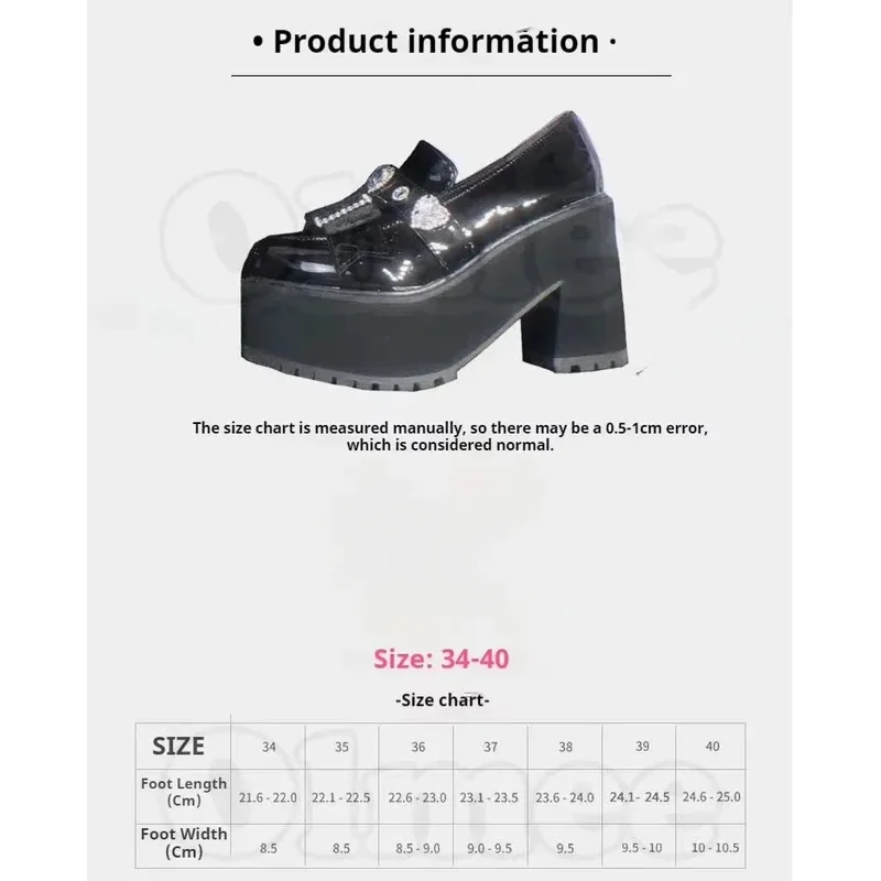 

LQ[Olmee] In Stock Love Advent Jirai Kei Accessories Loafer Pumps Shoes Japanese White Leather Lolita Suede Mine Style y2k Kawai