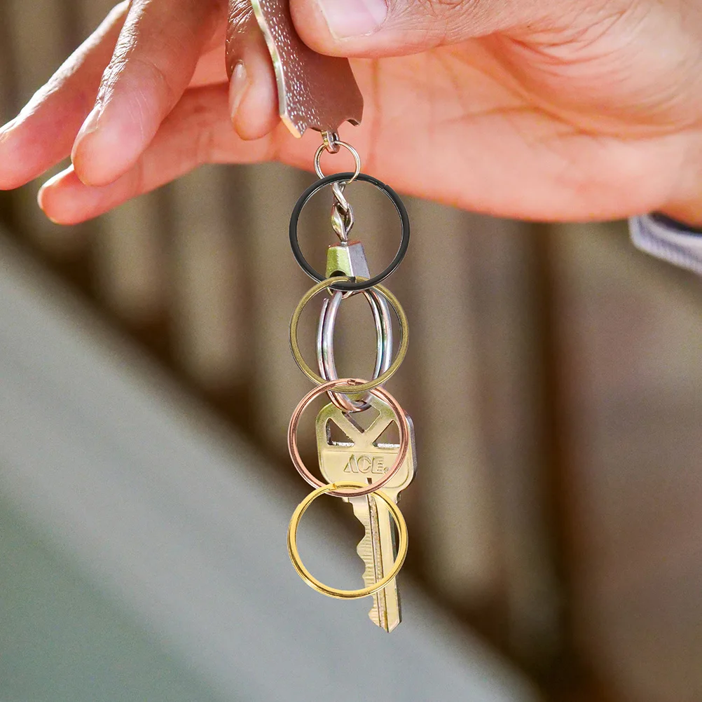 

200 Pcs Ring Necklace 25mm Metal Alloy Retro Style Keyrings Portable Retro Style Split Rings Keychains Jewelry Accessories