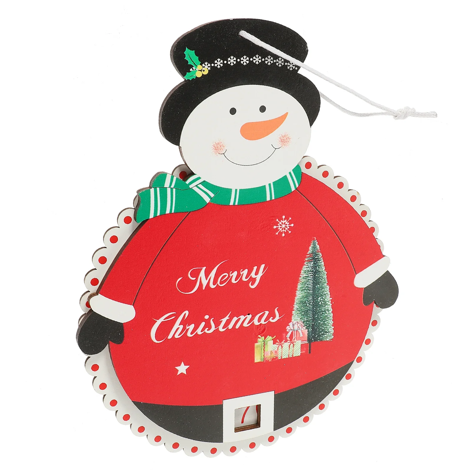 

Xmas Wooden Calendar Pendant Delicate Christmas Wall Hanging Decor Party Favor Christmas Hanging Advent Calendar