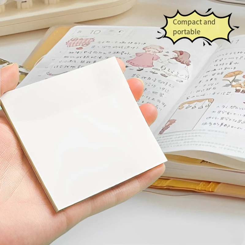 30PCS Clear Notes Pads Set 3 Sizes, Waterproof Self-Adhesive Translucent See Through Sticky Notes Kit For School & Office