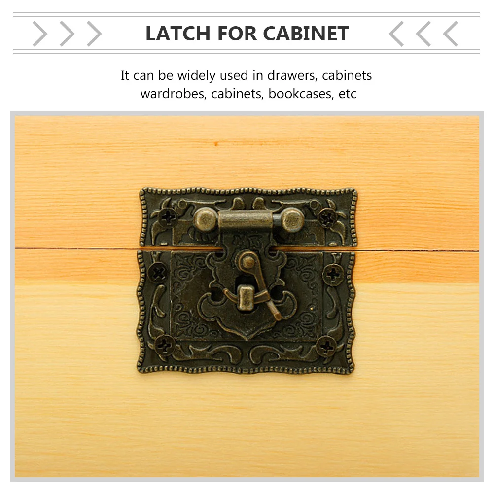 

5Sets Zinc Alloy Retro Cabinet Latch Buckles Decorative Clasp for Jewelry Boxes Wood Boxes Box Accessories Vintage