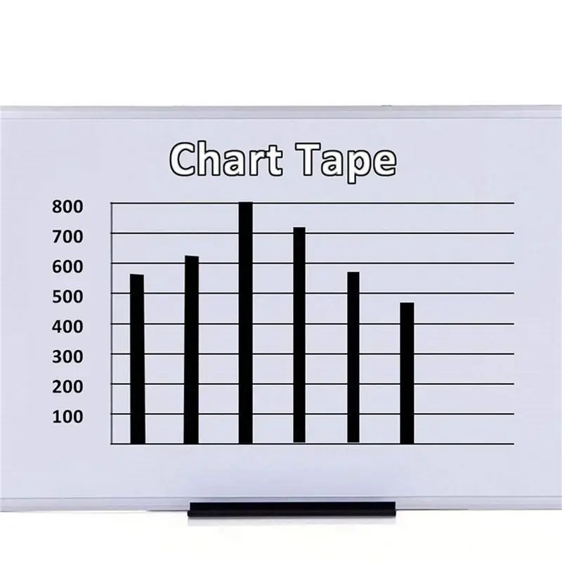 A53Q-Whiteboard Pinstripe Tape 24 Rolls 1/8Inch Thin White Board Dry Erase Line Gridding Tape (Black)