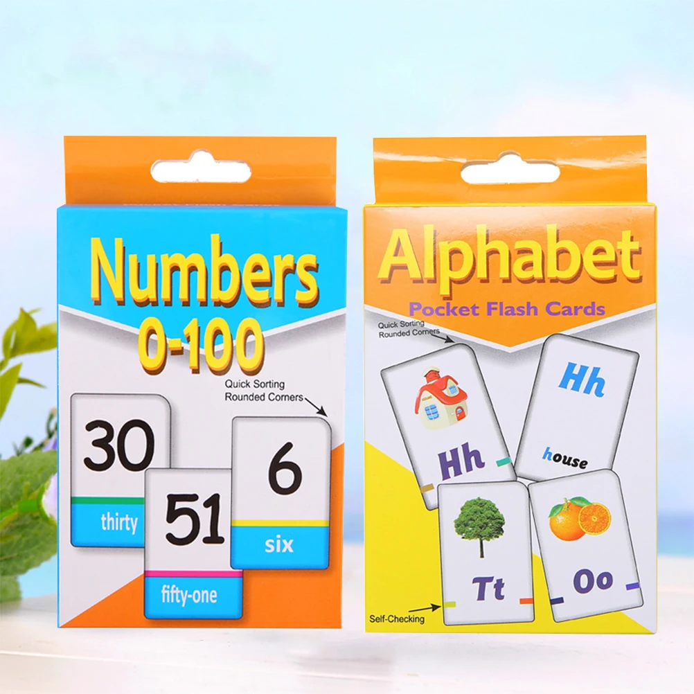 

2 Sets Digital English Card Early Learing Flash Cards Educational Alphabet Puzzle Number Child