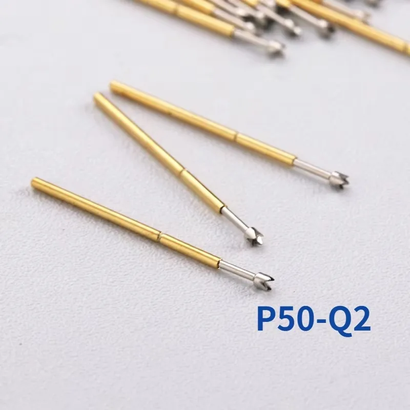 

100PCS/bag P50-Q2 Four Claw Plum Blossom Head Spring Test Probe Outer Diameter 0.68mm Length 16.55mm PCB Pogo Pin