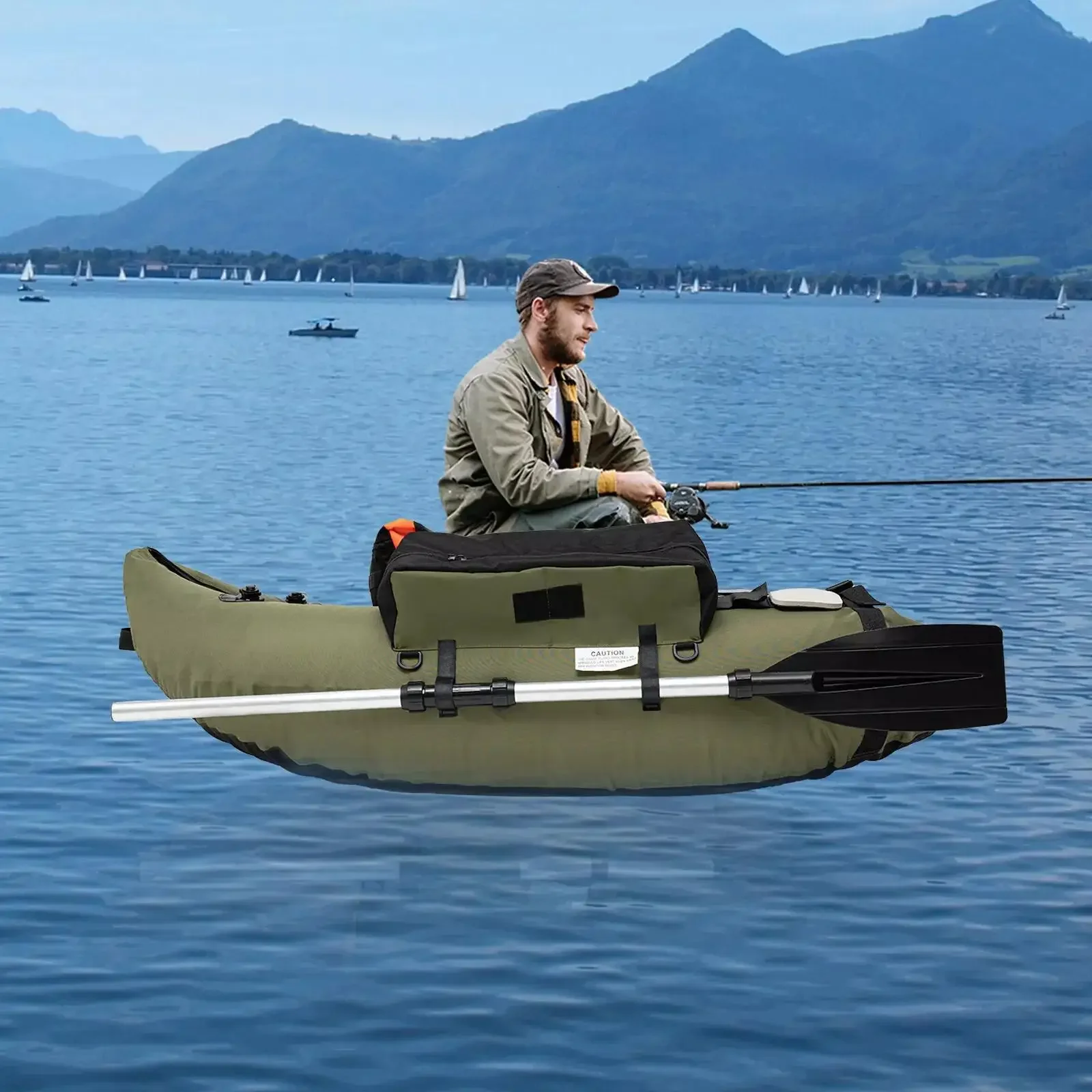 مسند ظهر كاياك قابل للتعديل (90 ° -180 ° ) |   سعة 286 رطل |   شديدة التحمل لصيد قوارب الكاياك على البحيرات والأنهار |   محمول وقوي