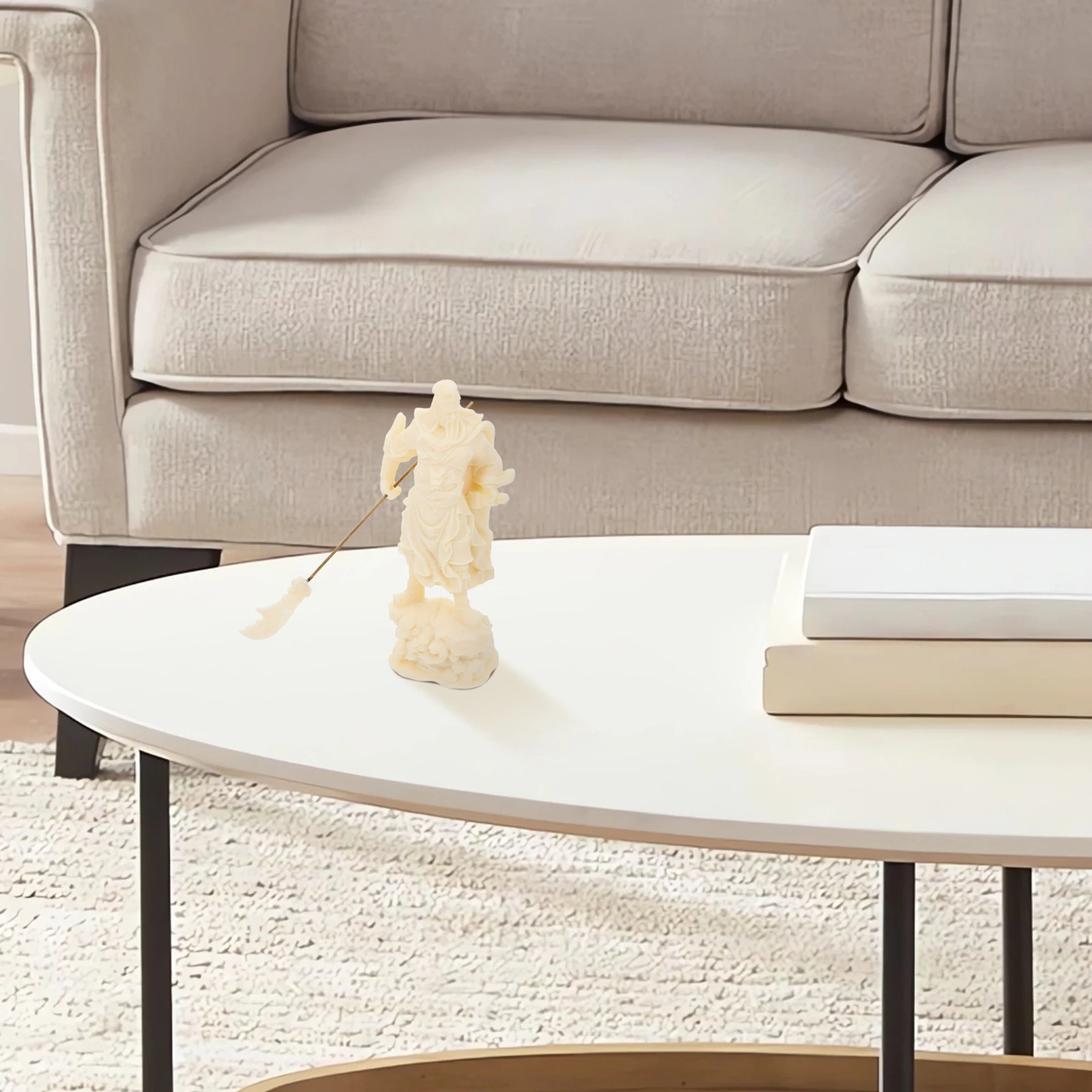 

Guan Decor ABS Craft Delicate Guan Gong Statue Home Office Desktop Adornment Creative Table Decor Compact Plastic Figure