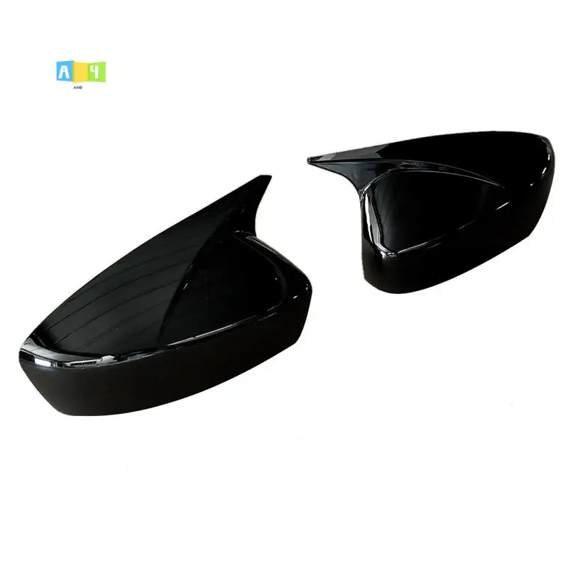 

A04E-Car Side Wing Rearview Mirror Caps Trim Parts For Mazda 6 Atenza 2020-2023 Rear View OX Horn Shell Protect Cover Black