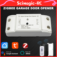 DC 5V ZIGBEE Garage Door Opener Tuya Smart Switch Module Remote control using 433MHz RF and WiFi Alexa Voice ,Timing Function