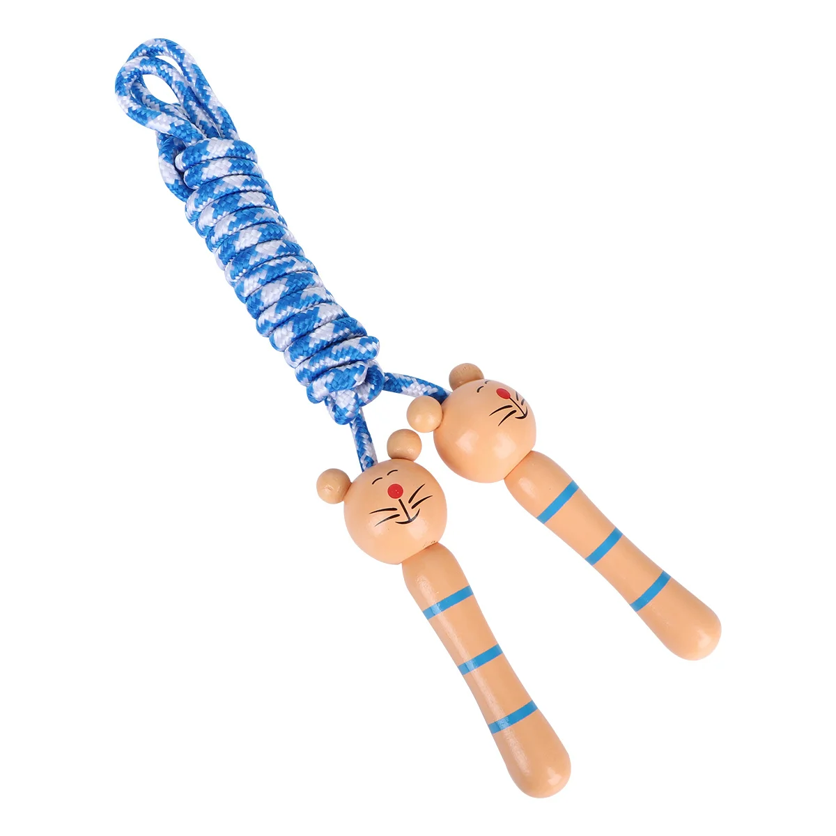 

2Pcs Kids Jumping Rope Children Skipping Ropes with Wooden Handle Soft Rope Hard Wearing Cartoon Design for Daily