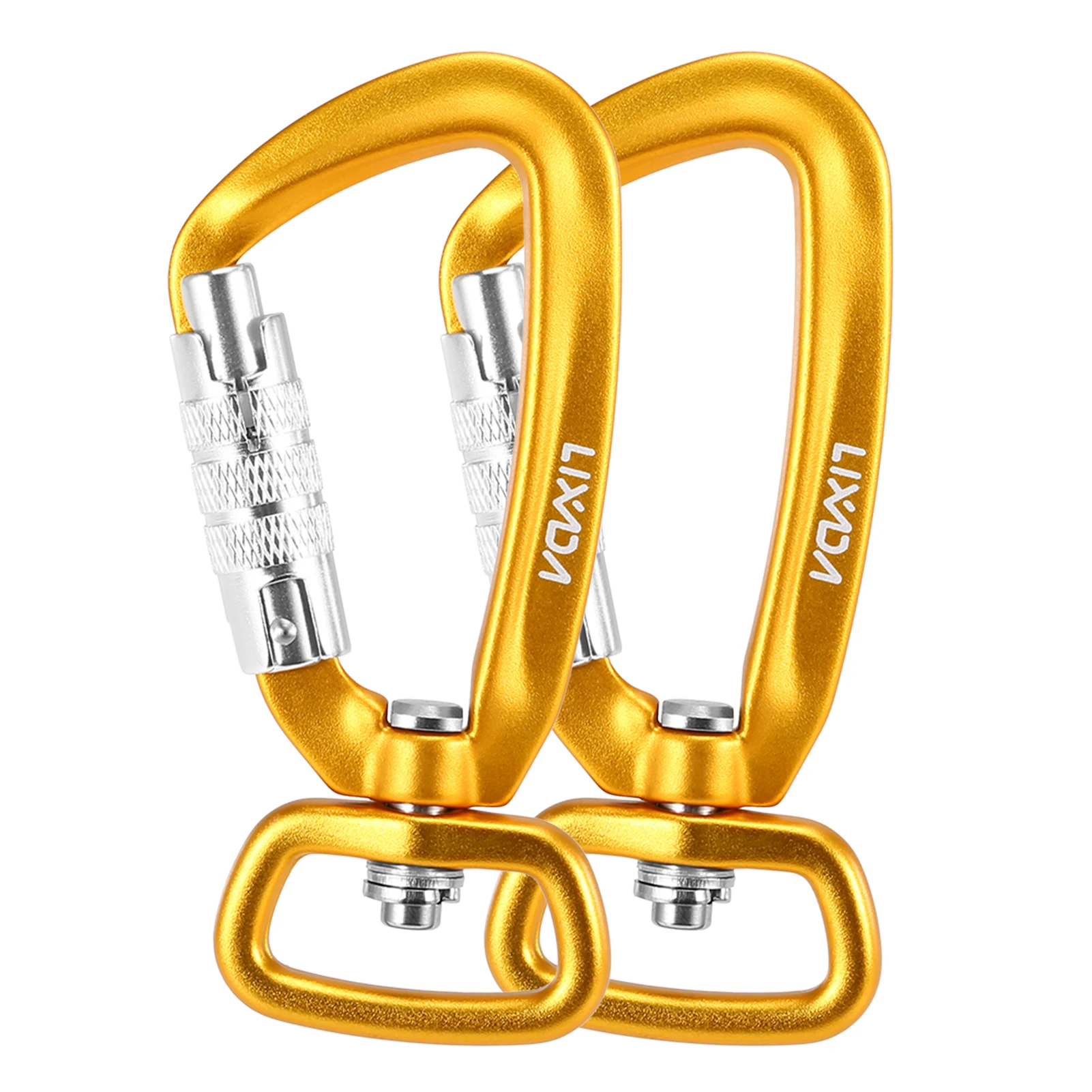 Swivel Carabiner Clip 360°Rotatable Spinner Carabiner Small Auto Locking Carabiner Rotational Hammock Hanging Clip Pet LeashHook