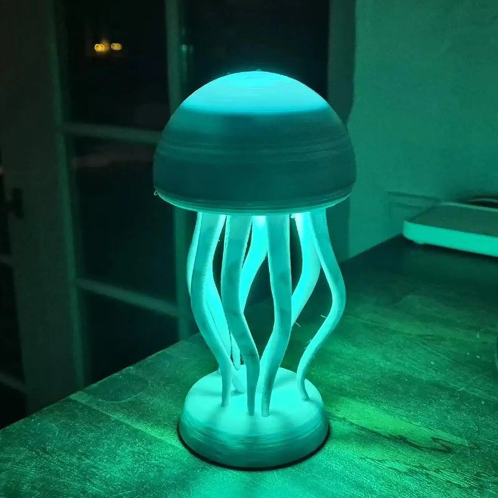 Quallen-Lampe, leuchtendes Wasserleben, Dekoration, intelligente Touch-Steuerung, dekoratives Nachtlicht für Weihnachten, Schlafzimmer, Kinderzimmer, Party