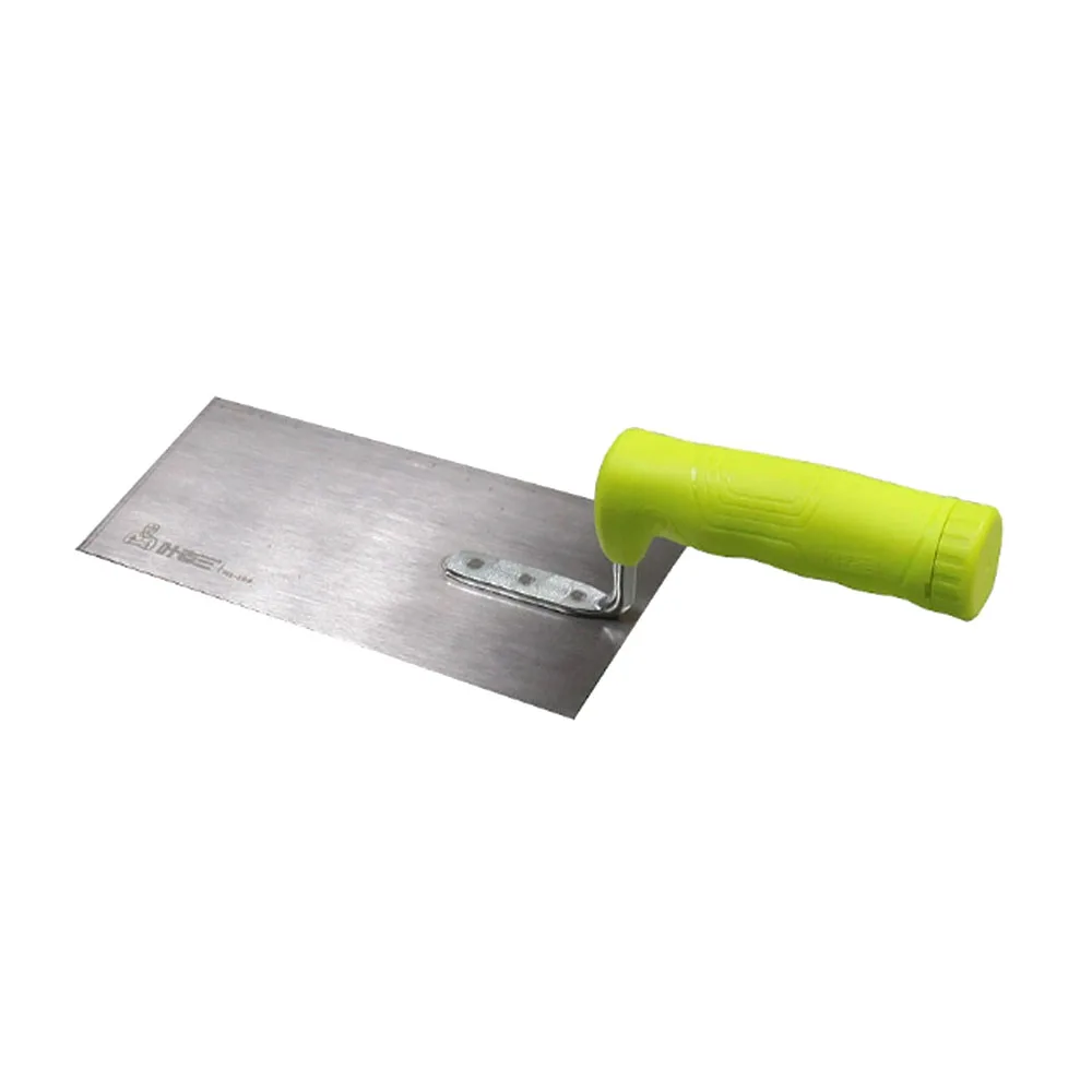 1Pcs Flat Hand Plaster Trowel, Drywall / Concrete Repair Construction Tool, Carbon Steel Panel with Rubber Grip, Hand Tool