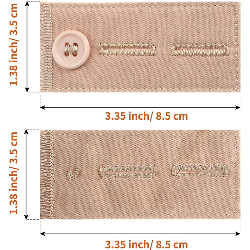 5pcs Adjustable Waistband Button Extenders Belt Waist Band Button With Hooks For Men Women Jeans Pants Trousers