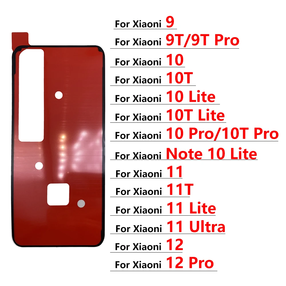 NEW Waterproof Back Battery Cover Door sticker Adhesive Glue Tape For Xiaomi Mi 9 9T 10T 11T 12 Pro Note 10 11 Lite Ultra