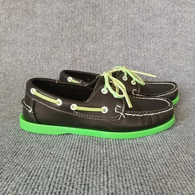 Brand Men\'s Boat Shoes Genuine Leather Casual Shoe Lace Up Walking Flat Business Shoes for Men Classic Loafers