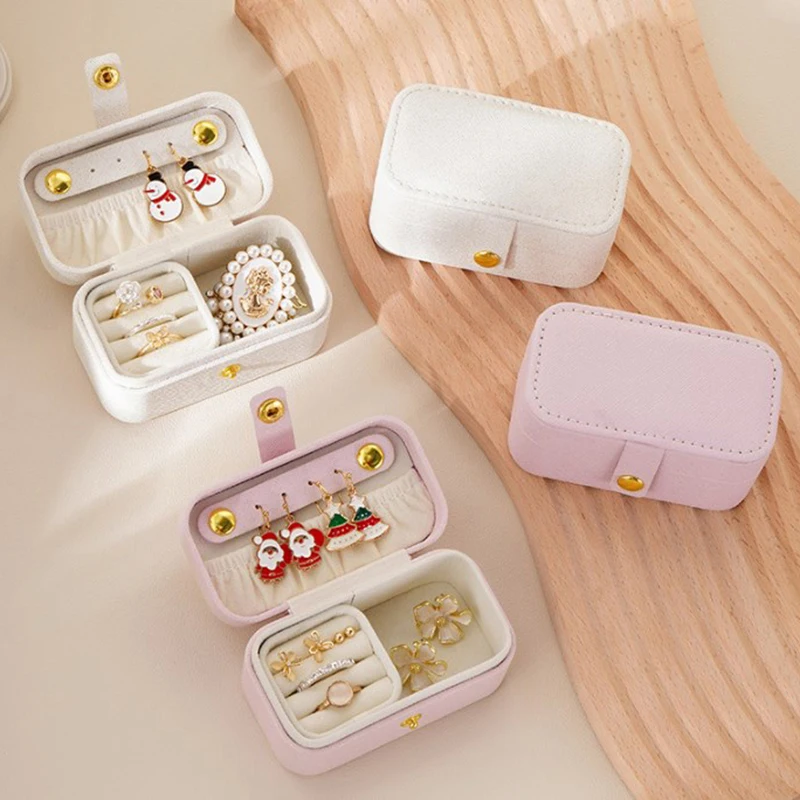 Mini Portable Jewelry Organizer Travel Mini Gift Storage Boxes Earring Necklace Display Ring Holder Packaging Boxes Jewel Holder