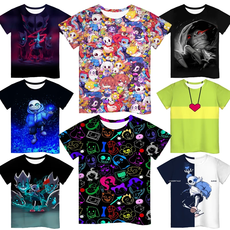 

Children UNDERTALE Sans And Papyrus 3D T Shirts Summer Kids Cartoon Anime Tshirts Toddler Tee Tops Boys Girls T-shirts Camiseta